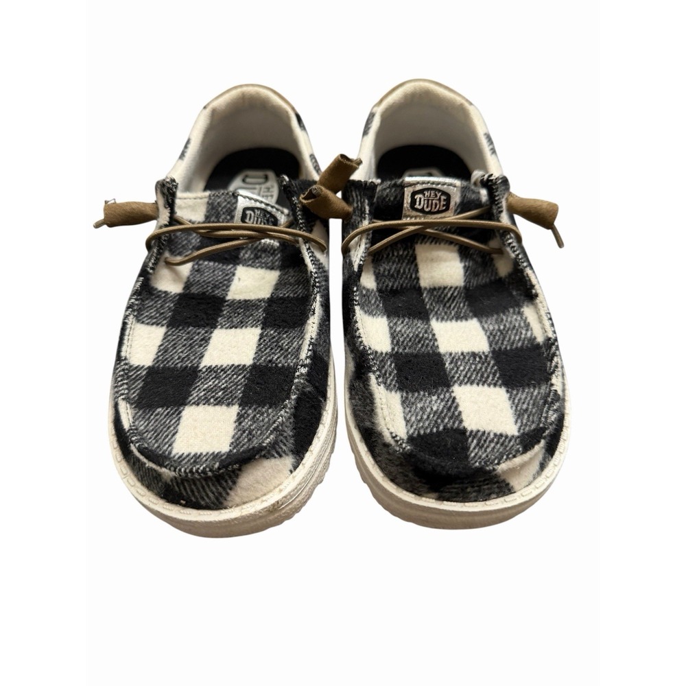 Hey Dude Wendy Buffalo Plaid Women's 6 Slip On Loafers Cabin Lumberjack
